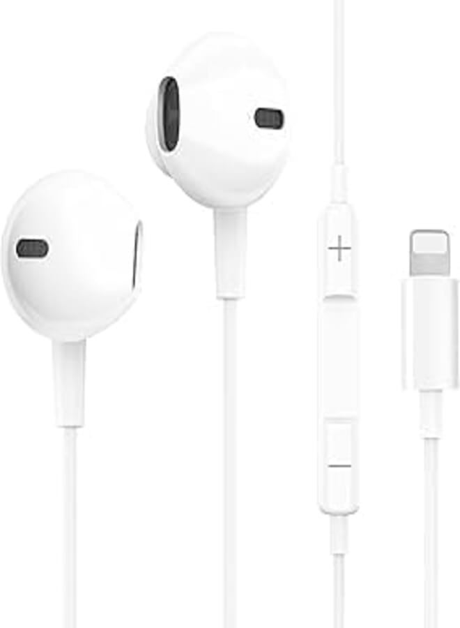 Sonix Tech Bluetooth-Wired Hybrid Earphones for iPhone, White